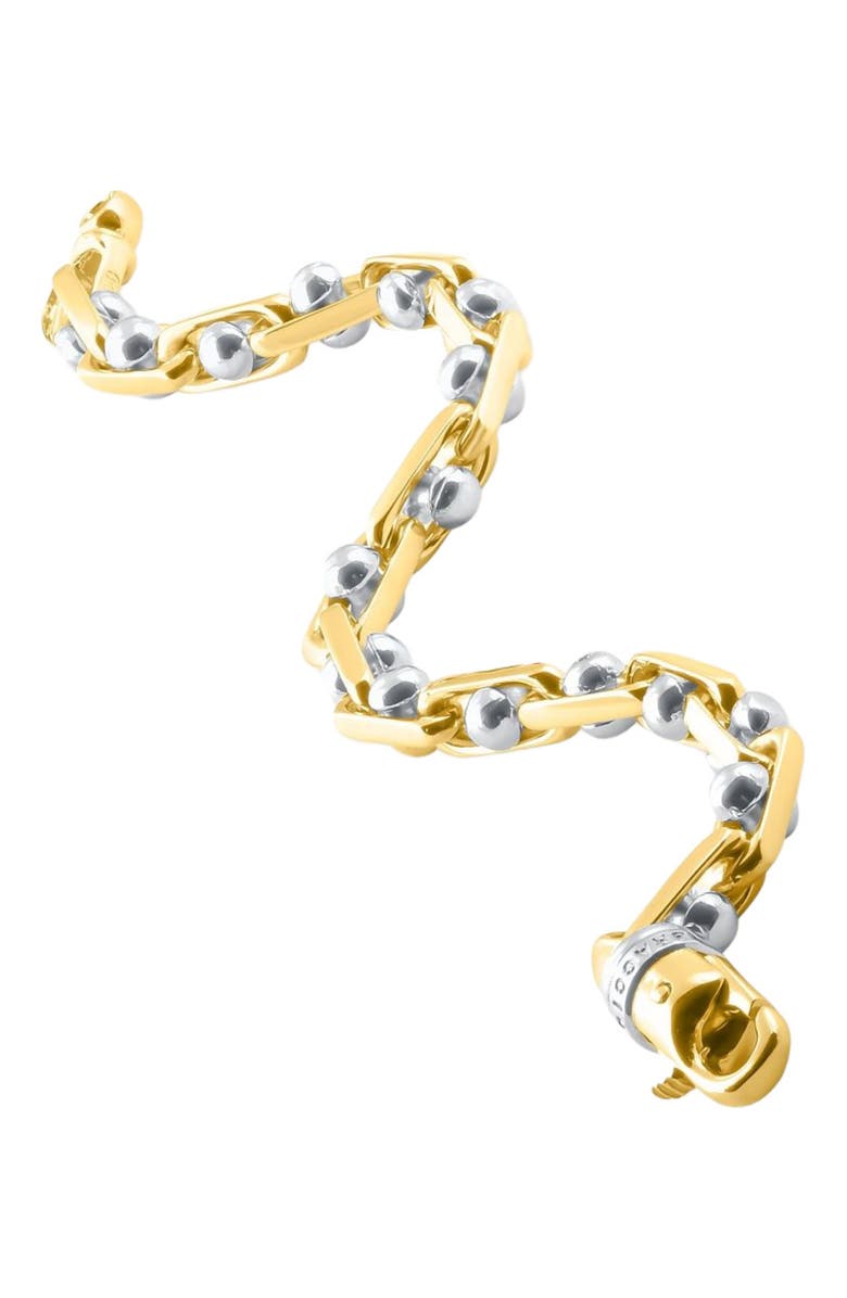 Bliss Diamond Men's Mariner Solid 14k Gold 27.9gram Designer Two Tone 6mm Heavy Masculine Bracelet 8.5", Alternate, color,