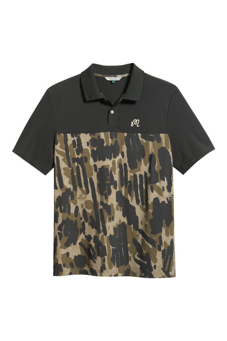 Tour Divot Camo Polo, Alternate, color, BARK CAMO