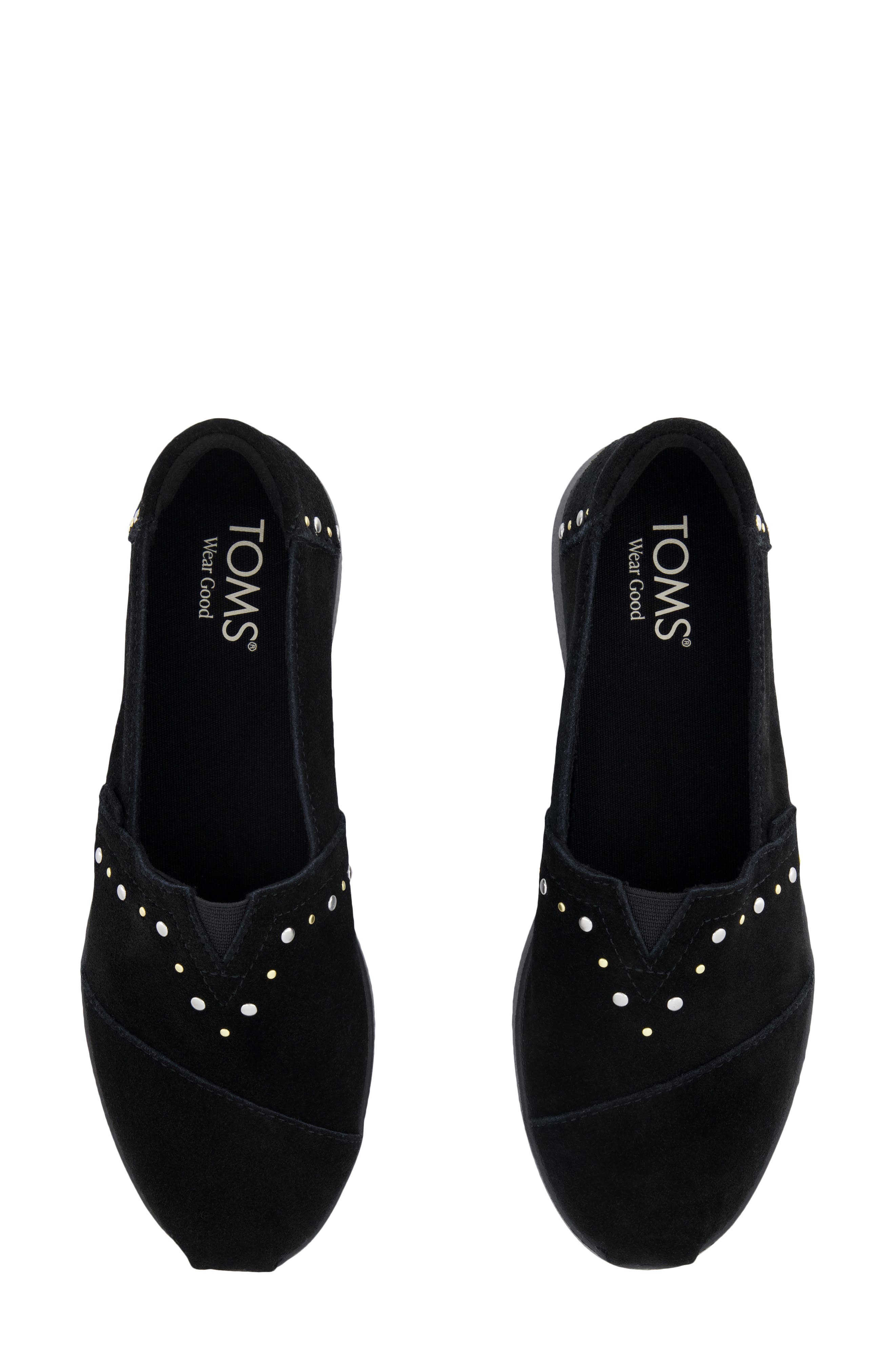 Alpargata Plus Suede Slip-On Sneaker, Alternate, color, BLACK