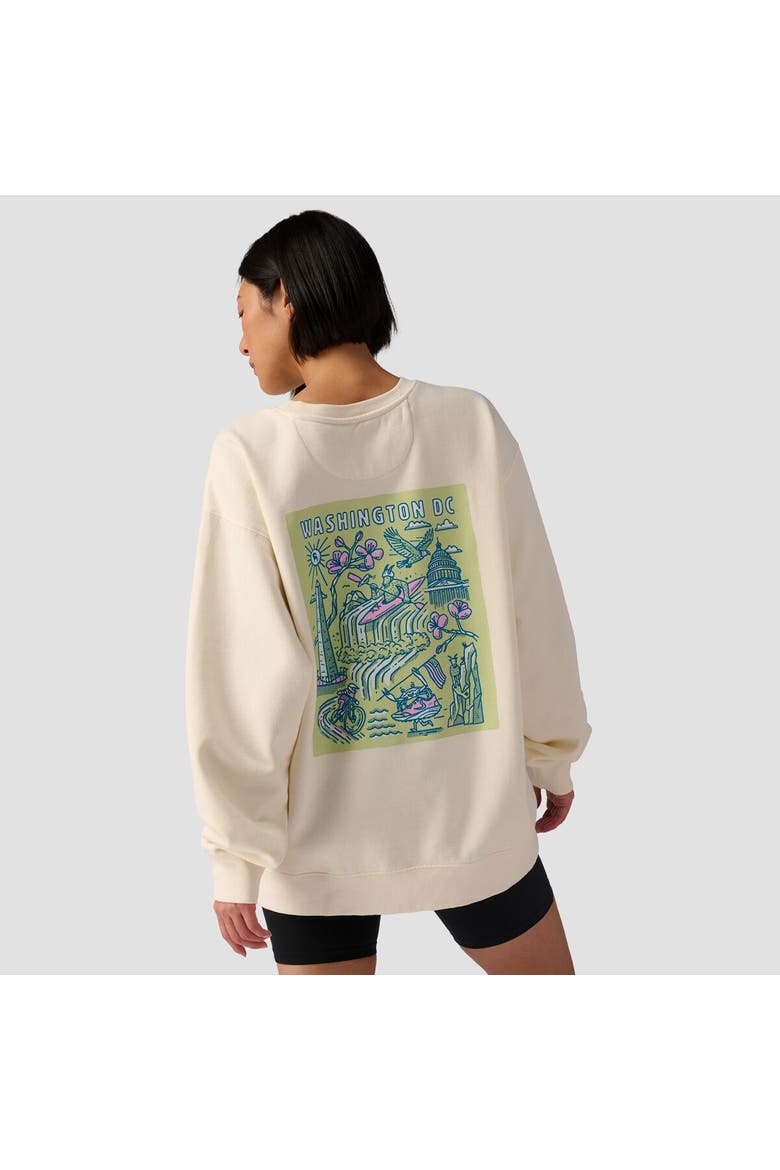 Washington Dc Poster Crew Sweatshirt, Alternate, color, Vintage White