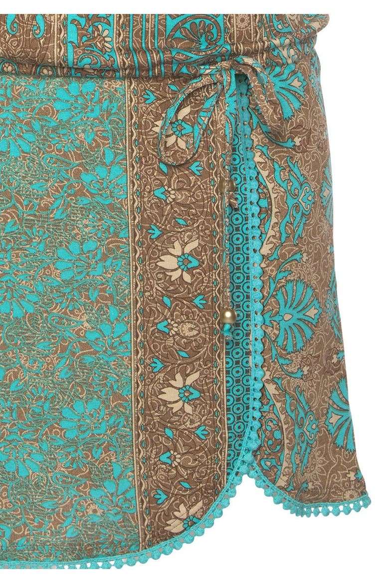 Crochet Hem Dress, Alternate, color, Turquoise Multi