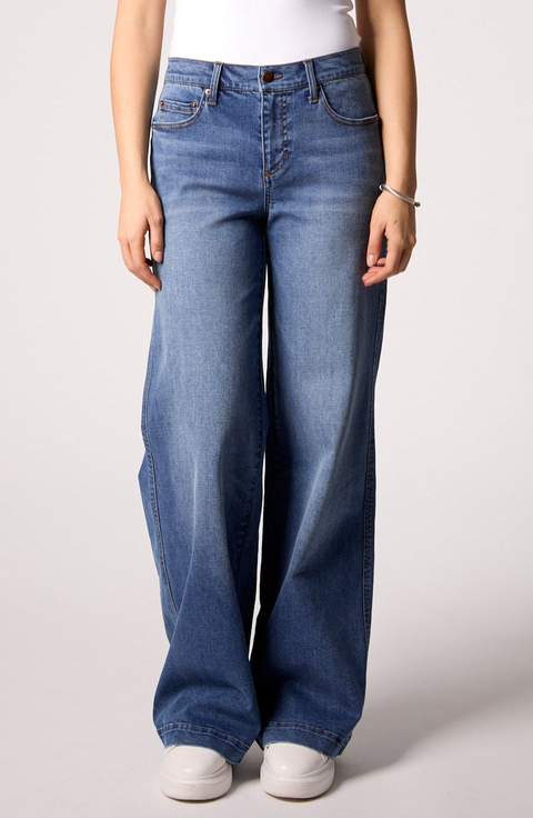 Waverly Mid Rise Wide Leg Jean