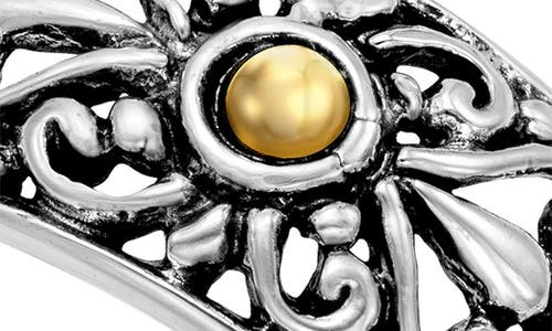 Samuel B. Sterling Silver & 18k Gold Scrollwork Ring In Silver And Gold