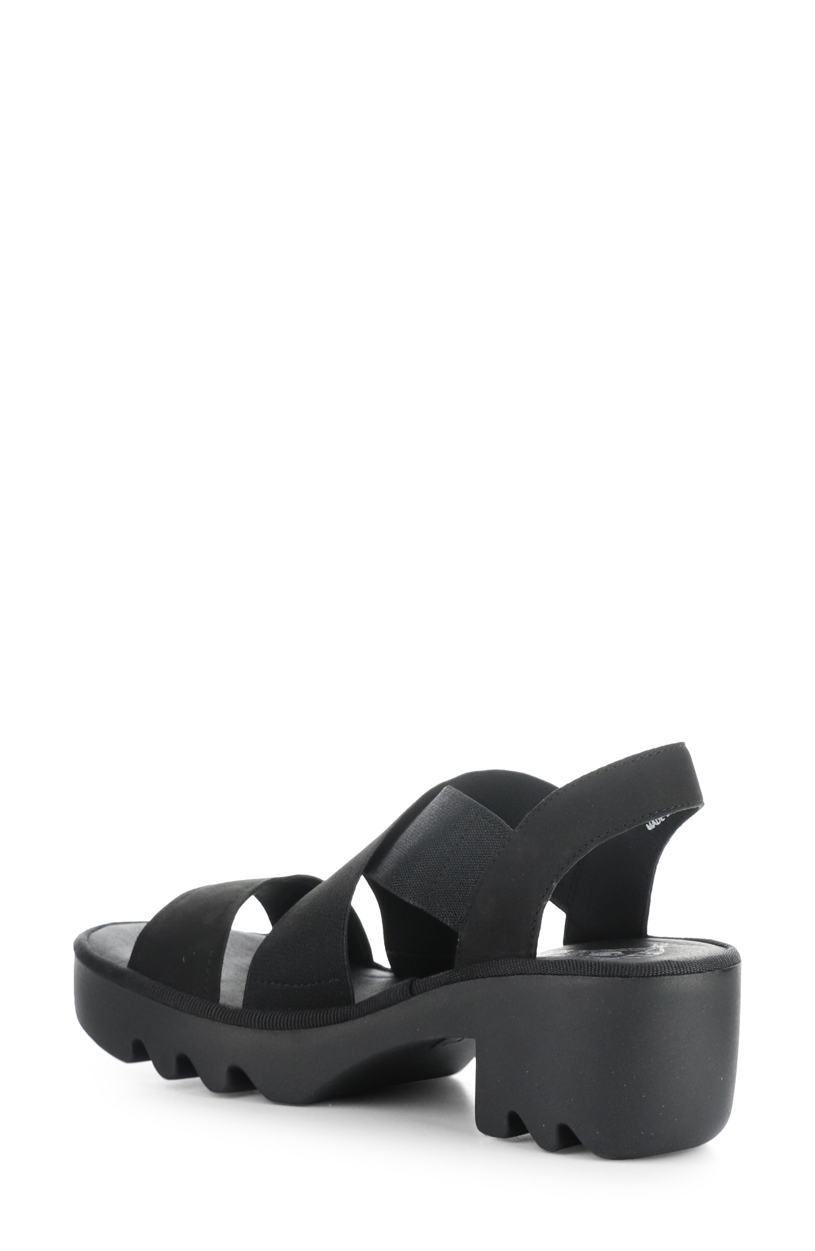 Fly London Taji Platform Slingback Sandal, Alternate, color, Black Cupido