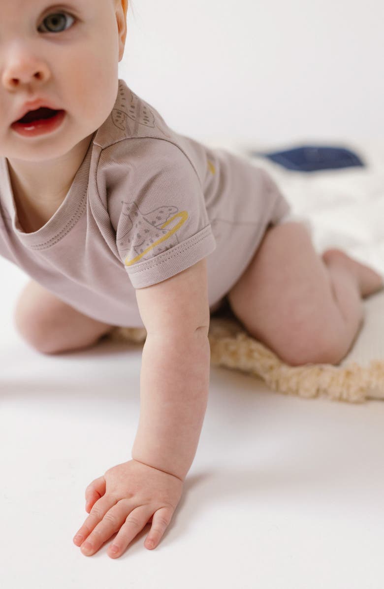 Pehr Goose Print Organic Cotton Bodysuit, Alternate, color, 