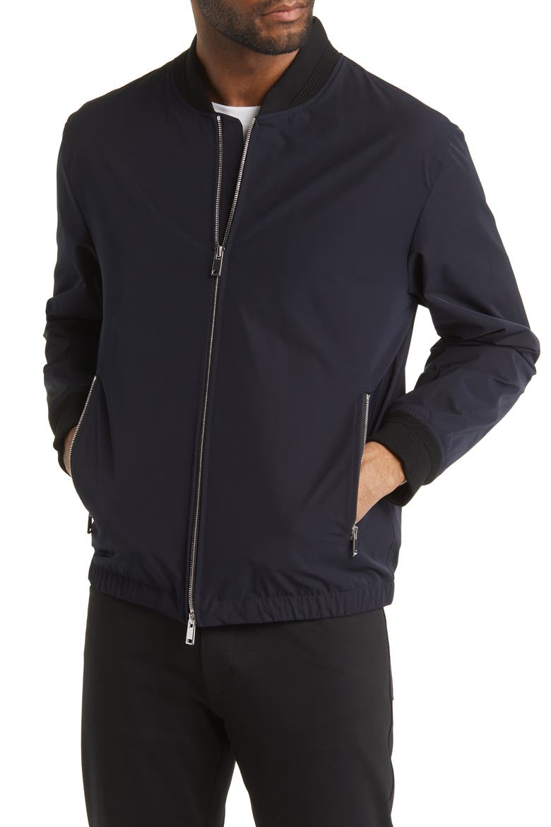 City Foundation Tech Water Resistant Twill Bomber Jacket, Alternate, color, BALTIC - XHX