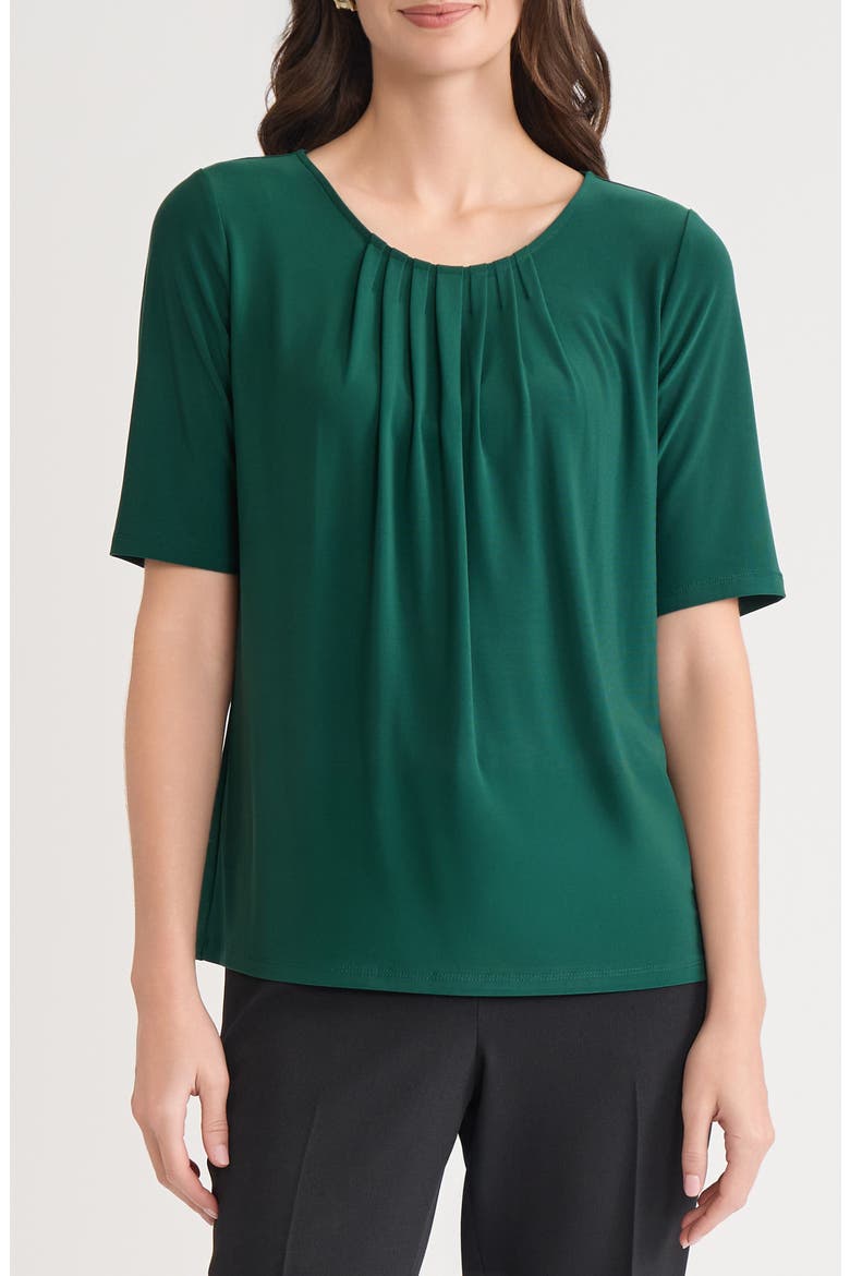 Box Pleat Top, Main, color, EVERGREEN