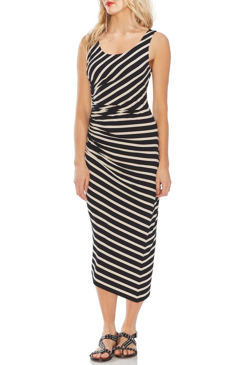 Ruched Sheath Dress, Main, color, RICH BLACK