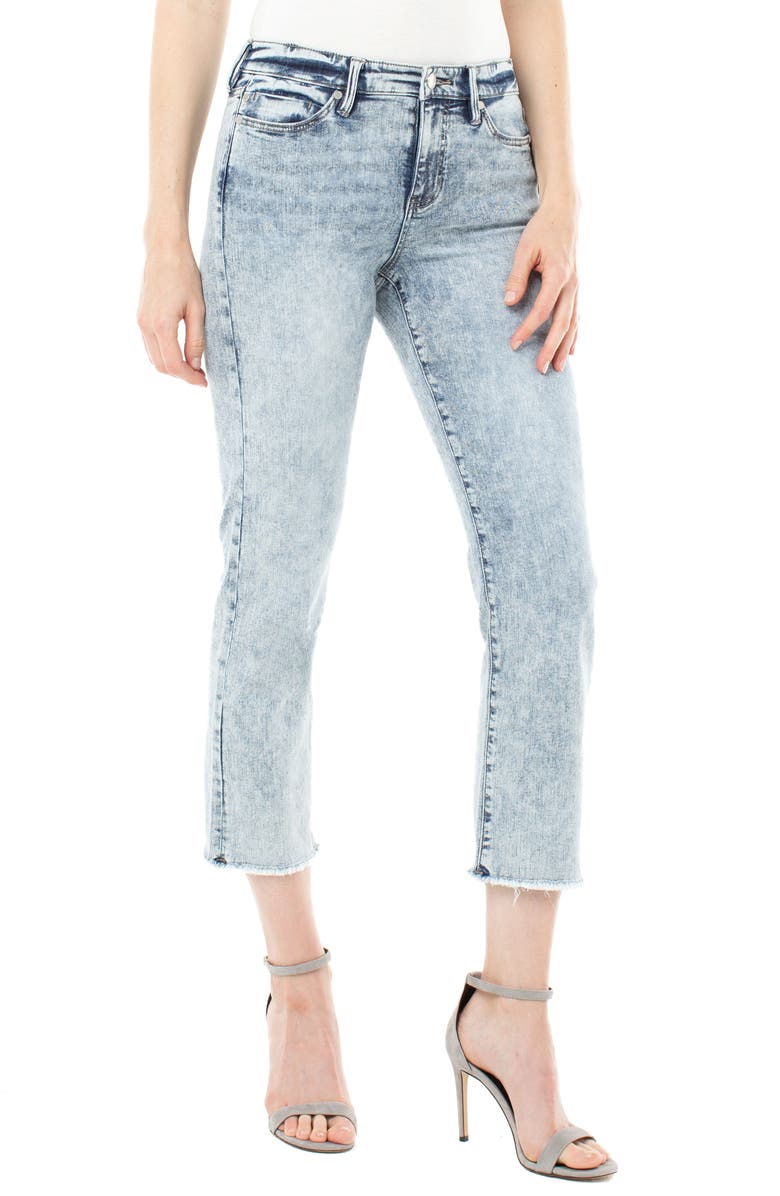Liverpool High Waist Raw Hem Crop Jeans, Main, color, 