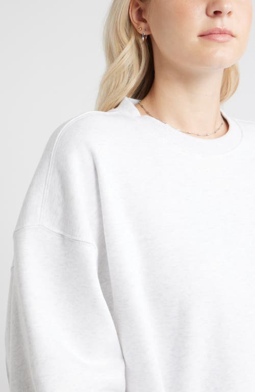 Bp. Relaxed Cotton Blend Sweatshirt In White