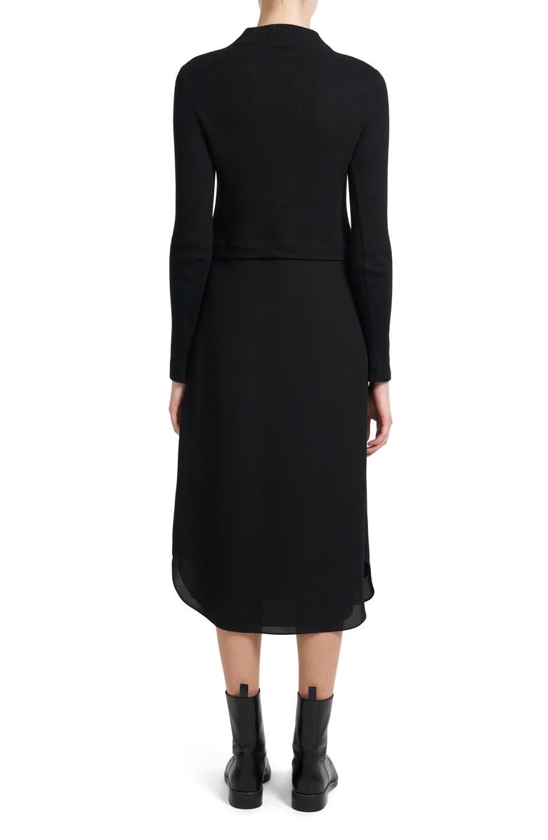 Theory Mixed Media Long Sleeve Dress, Alternate, color,
