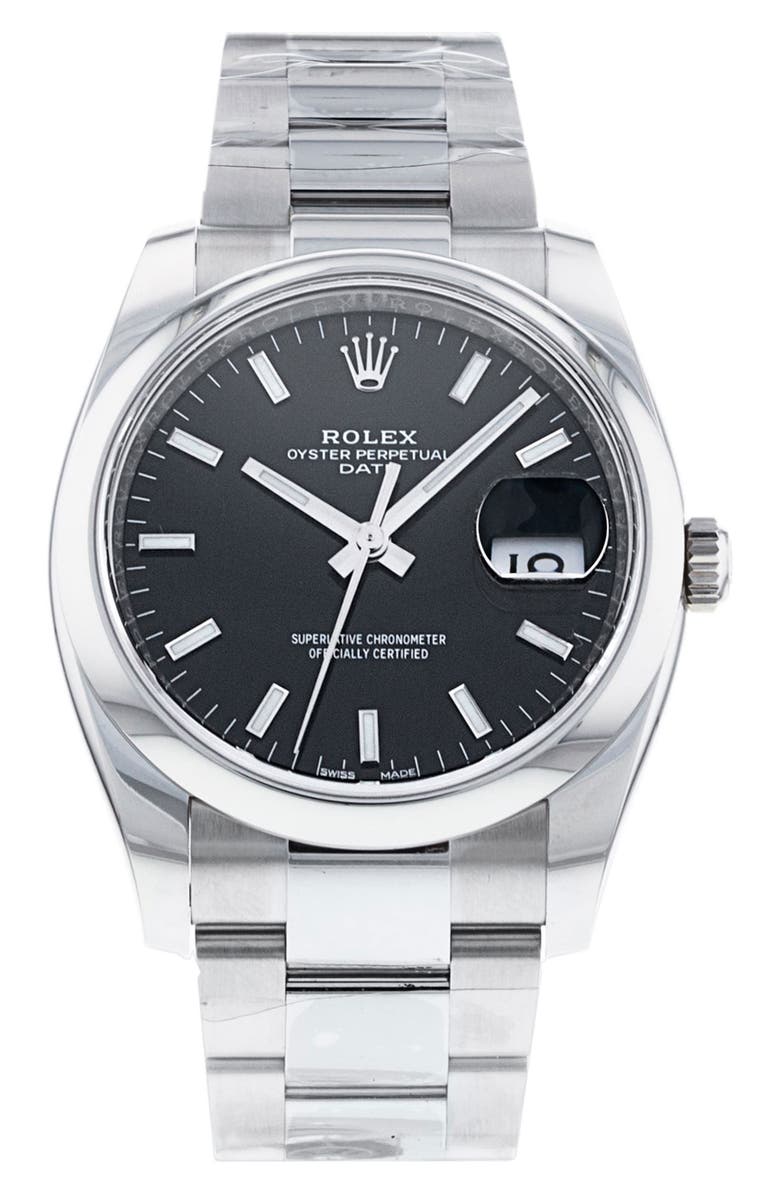Watchfinder & Co. Rolex Preowned Oyster Perpetual Datejust Bracelet Watch, 34mm, Main, color, 