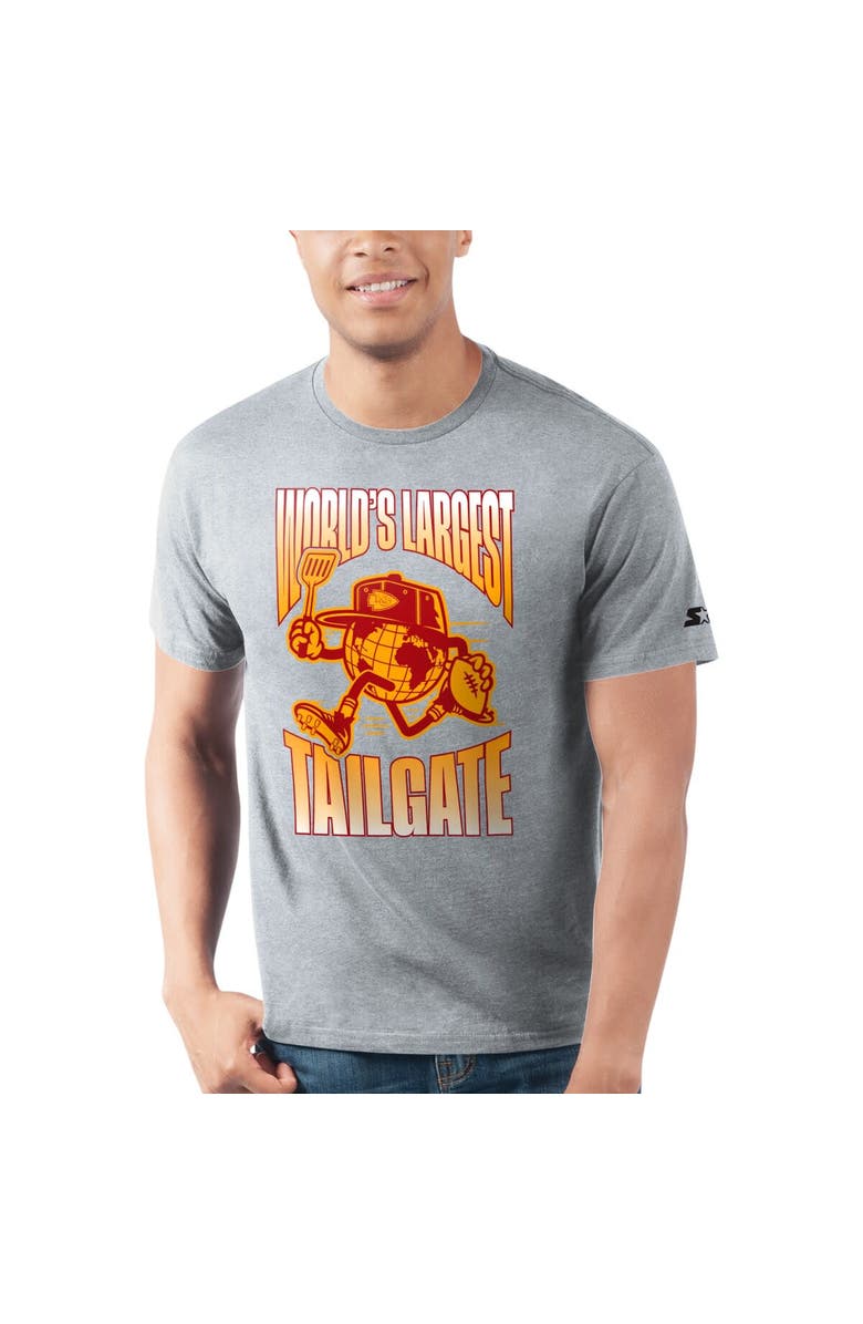 STARTER Men's Starter  Gray Kansas City Chiefs World's Largest Tailgate Prime Time T-Shirt, Main, color, Gray
