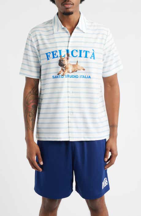 Felicità Stripe Cotton Button-Up Shirt
