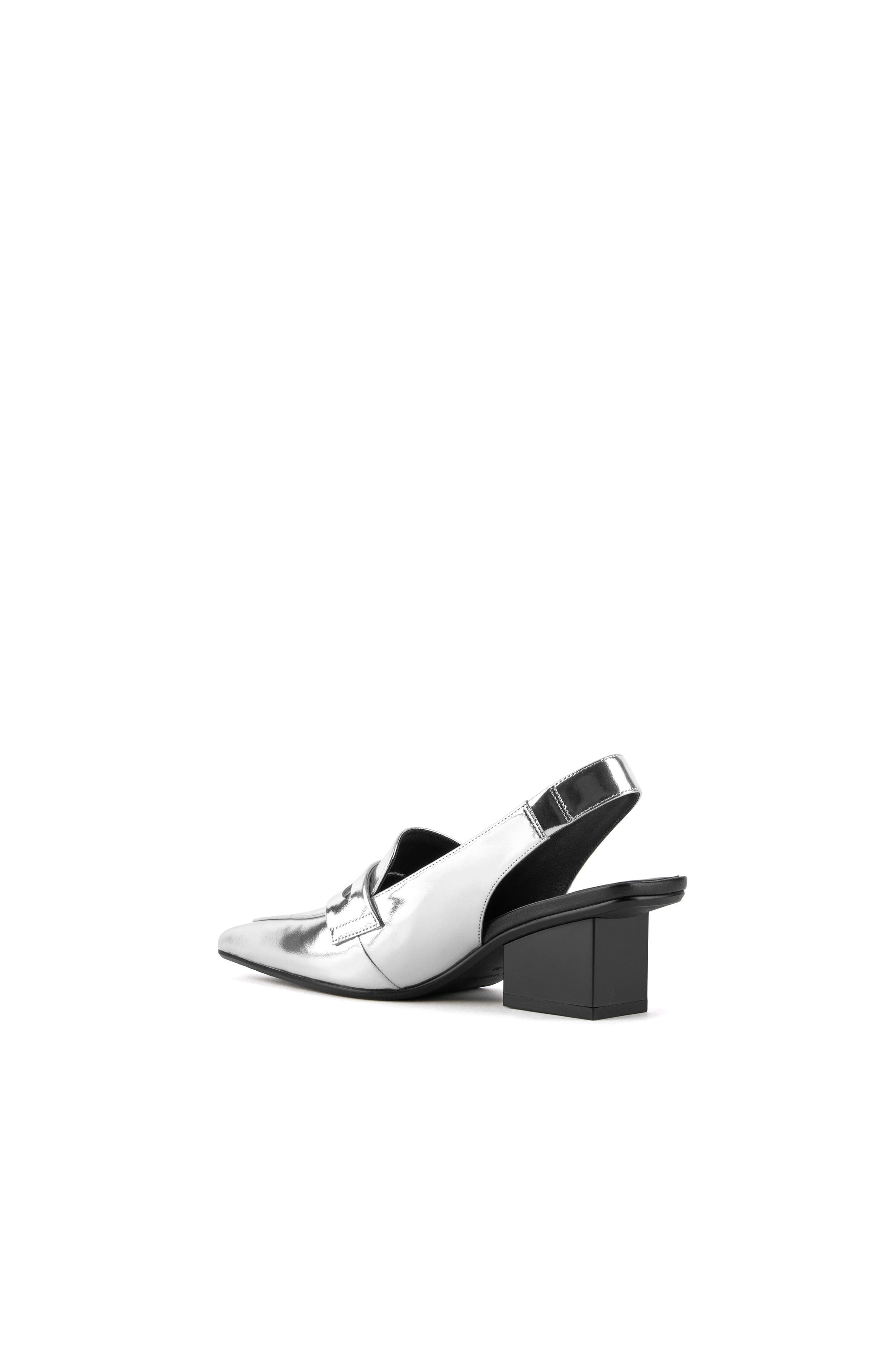 Raila Loafer Mid Pumps, Alternate, color, Silver