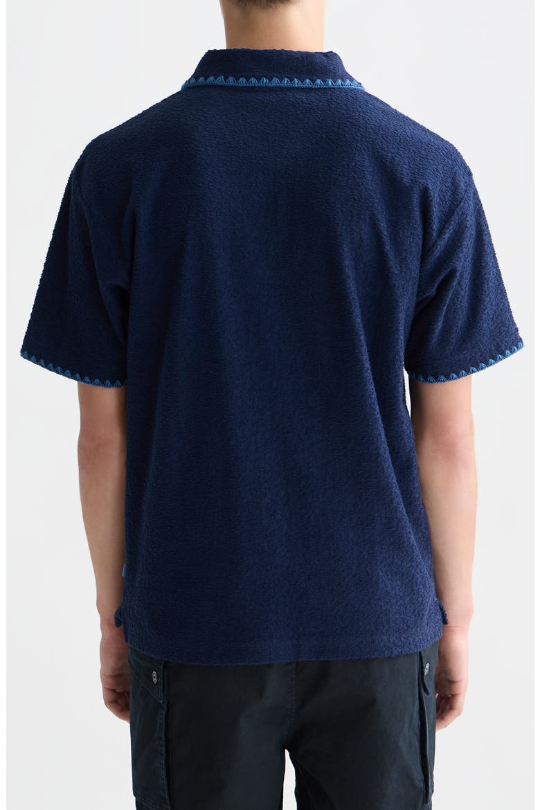 Jacquard Toweling Polo, Alternate, color, PAGEANT BLUE
