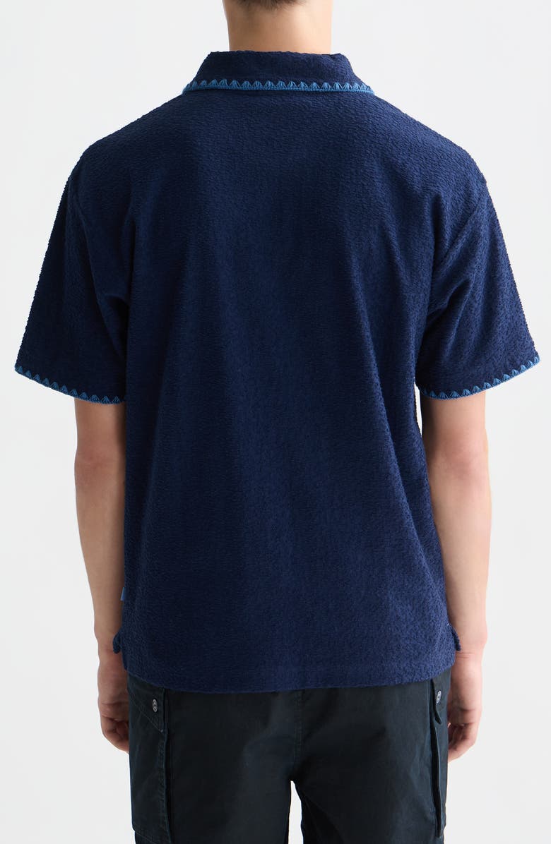 Scotch & Soda Jacquard Toweling Polo, Alternate, color, Pageant Blue