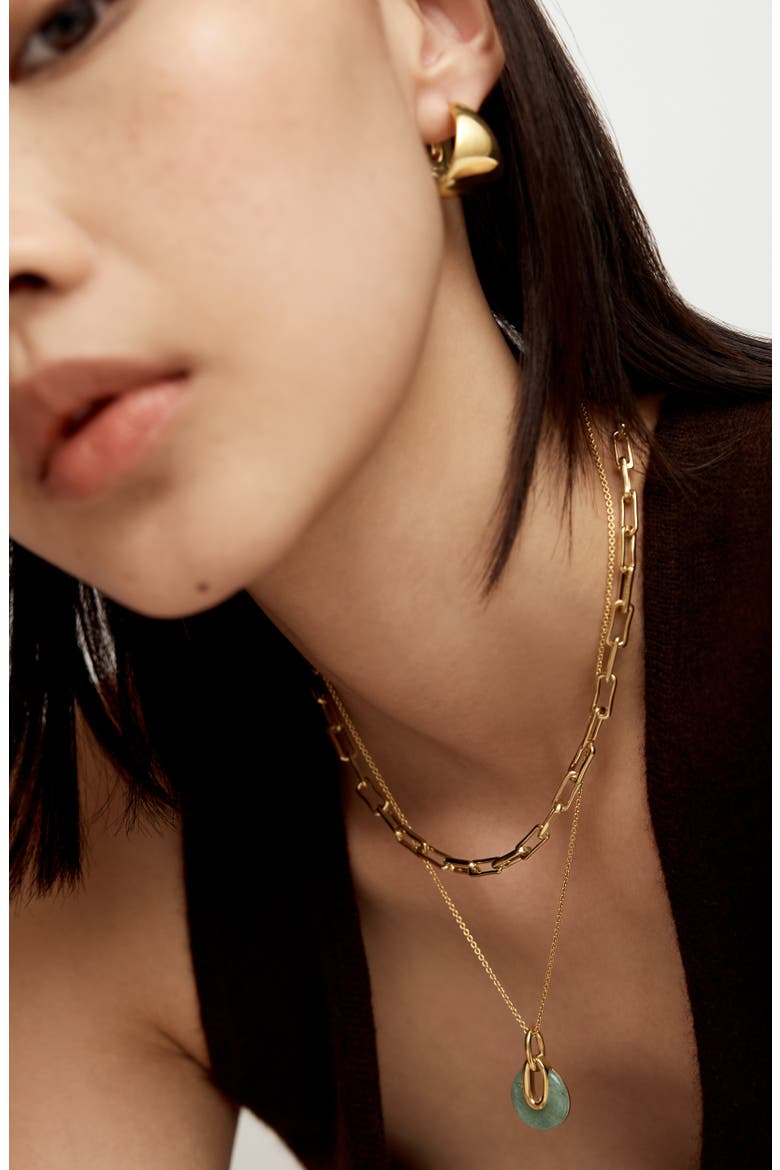 Large Tapered Hoop Earrings, Alternate, color, 18CT GOLD VERMEIL