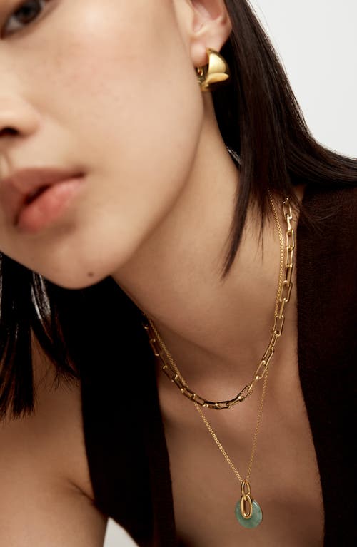 Monica Vinader Large Tapered Hoop Earrings In Gold