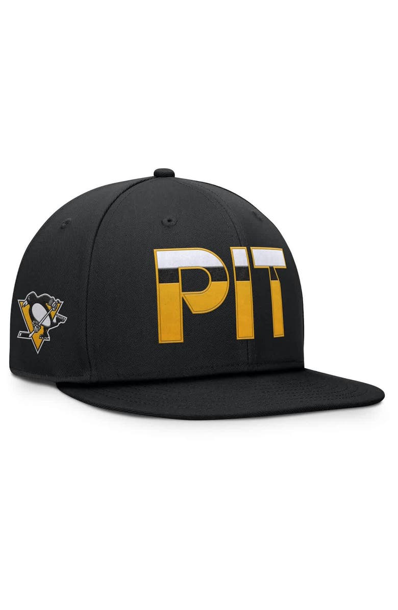 FANATICS Men's Fanatics Black Pittsburgh Penguins Authentic Pro Rink Snapback Hat, Alternate, color, Black