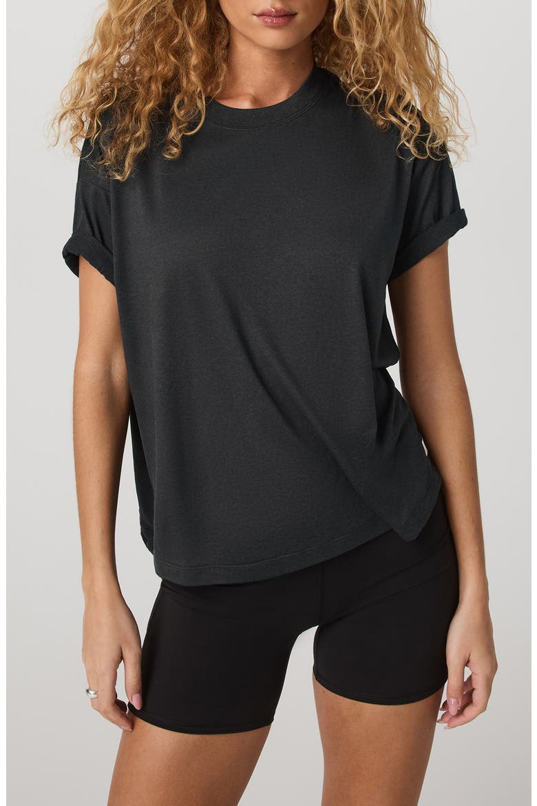 Energy Long T-Shirt, Main, color, BLACK HEATHER
