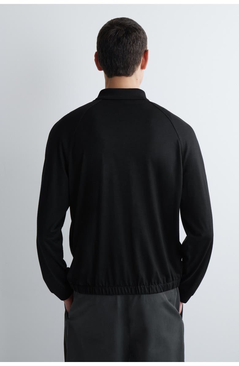 COS Wool-Jersey Bomber Jacket, Alternate, color, Black