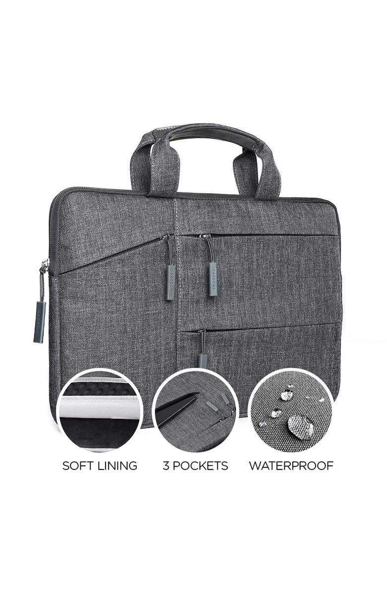 Satechi Water-Resistant Laptop Carrying Case with Pockets, Alternate, color, Black