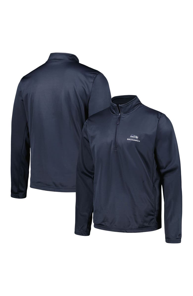 DUNBROOKE Men's Dunbrooke Navy Seattle Seahawks All-Star Tech Quarter-Zip Top, Main, color, Navy