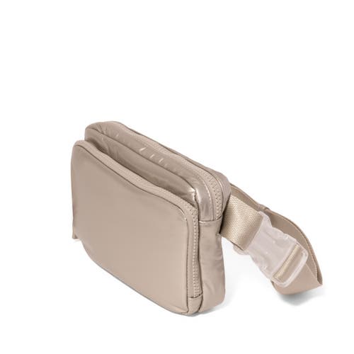 Baggallini Modern Belt Bag Sling In Platinum Ecopuff