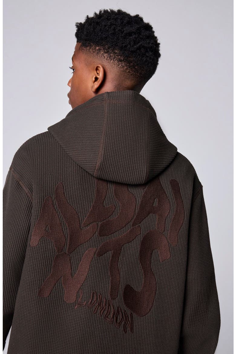 Kids' Waffle Orlando Hoodie, Alternate, color, BROWN