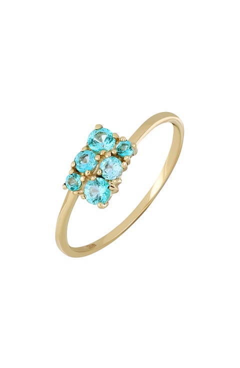 Color Bypass Topaz Stackable Ring