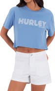Hurley Rollers Boxy Crop Cotton Graphic T-Shirt