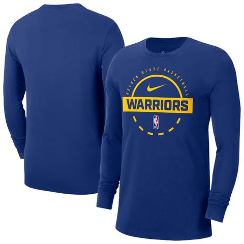 Men's Nike  Royal Golden State Warriors Authentic Long Sleeve Practice T-Shirt