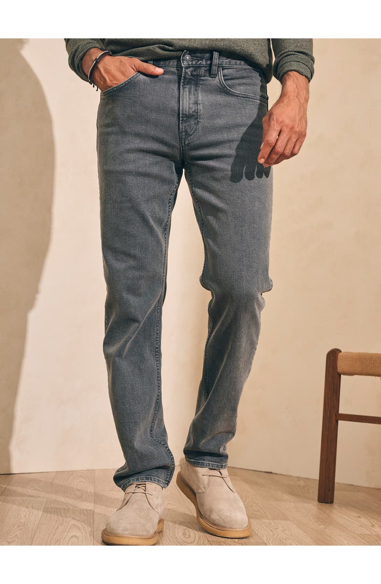 Faherty Slim Straight Leg Organic Cotton Jeans, Alternate, color, 