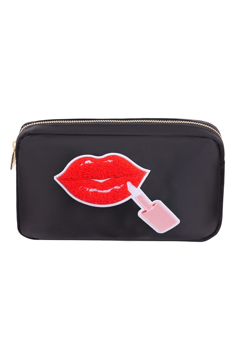 Bloc Bags Medium Lipgloss Cosmetics Bag, Main, color, Black