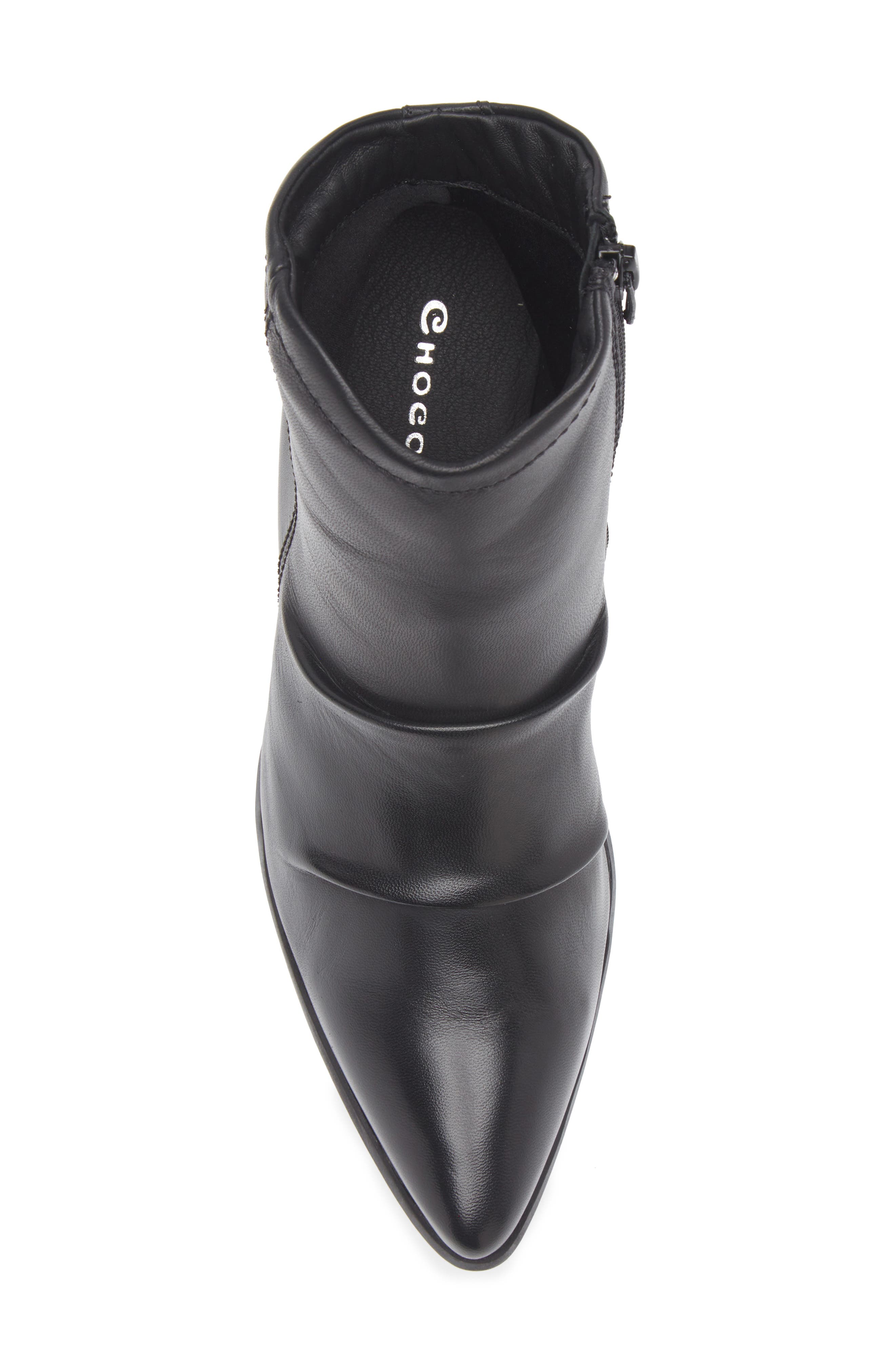 Chocolat Blu Lian Block Heel Bootie, Alternate, color, Black Leather