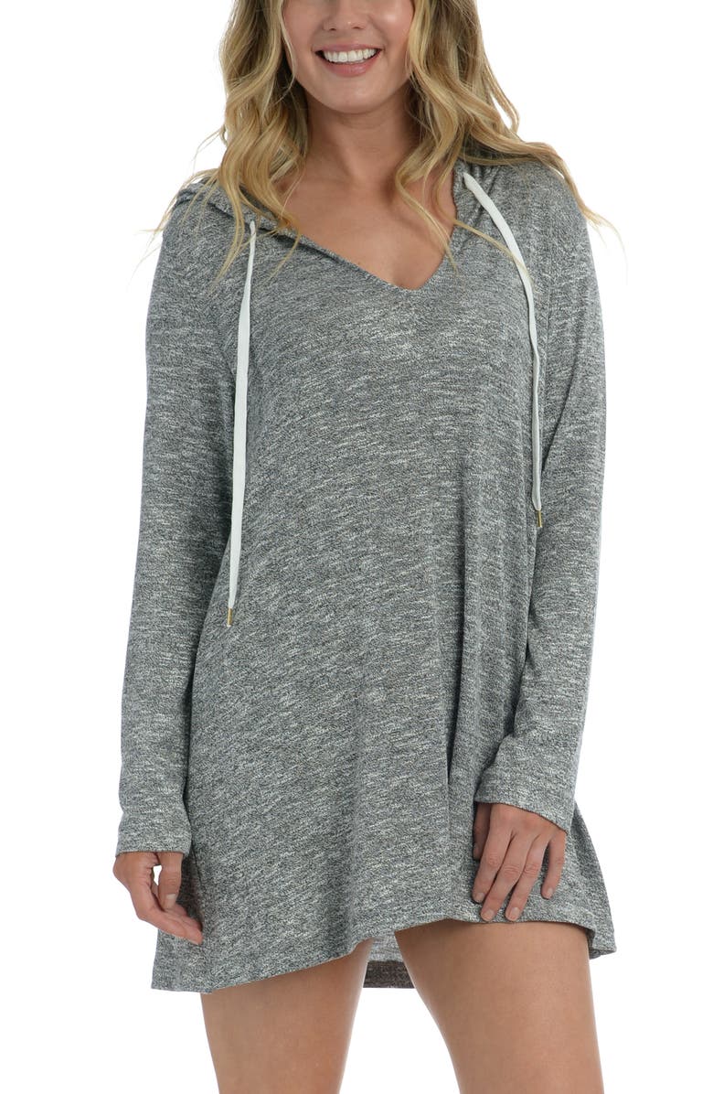 La Blanca Beach Knit Cover-Up Hoodie, Main, color, 