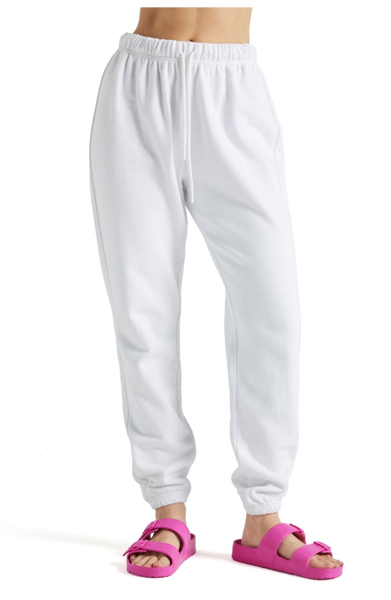 ELECTRIC YOGA French Terry Joggers, Alternate, color, White