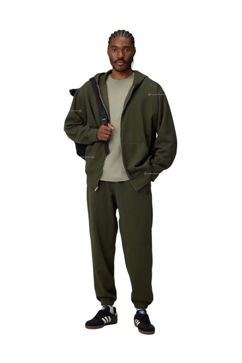 The Go-To Full Zip Hoodie, Alternate, color, Dark Olive