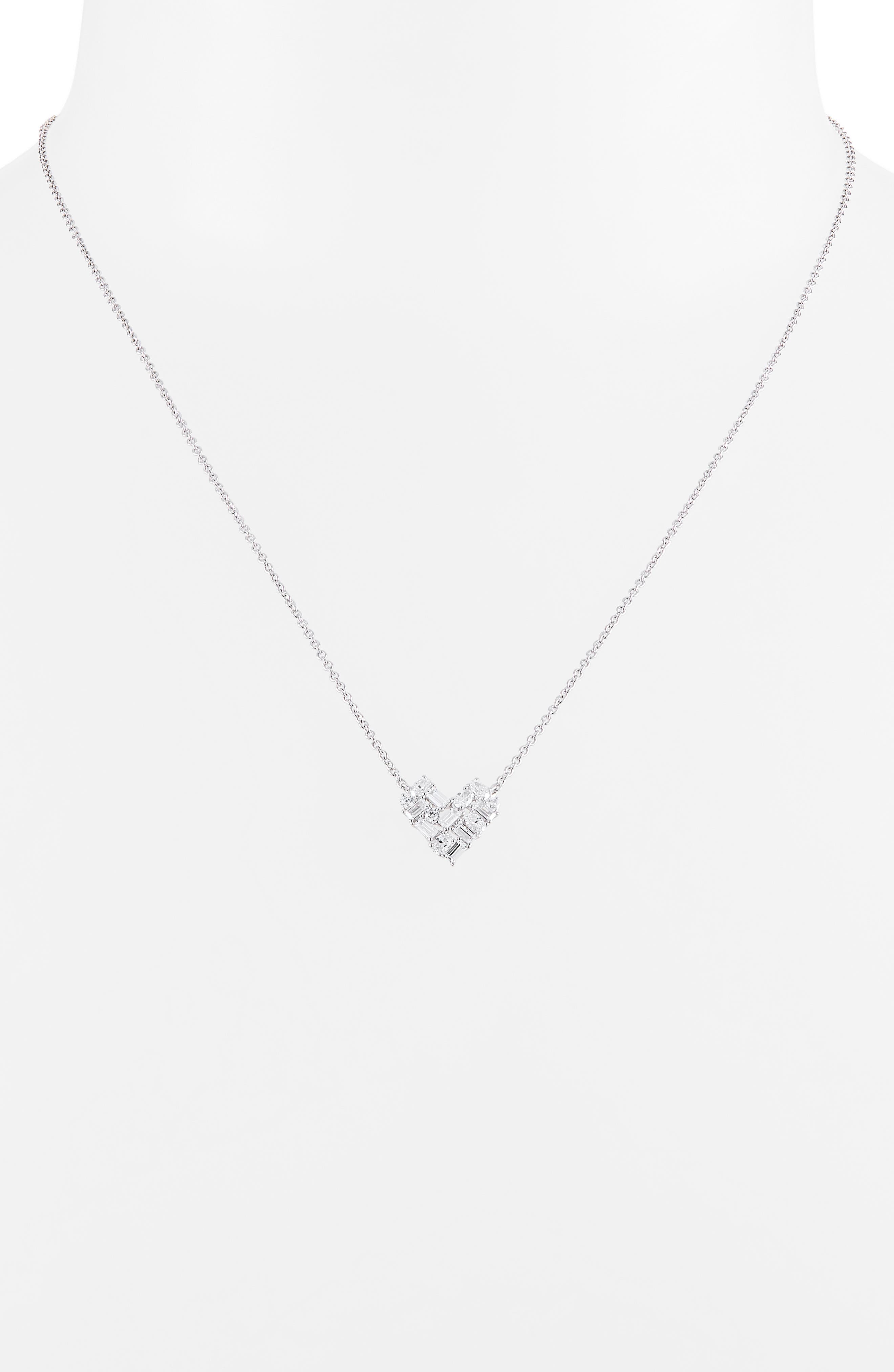 Cluster Heart Pendant Necklace