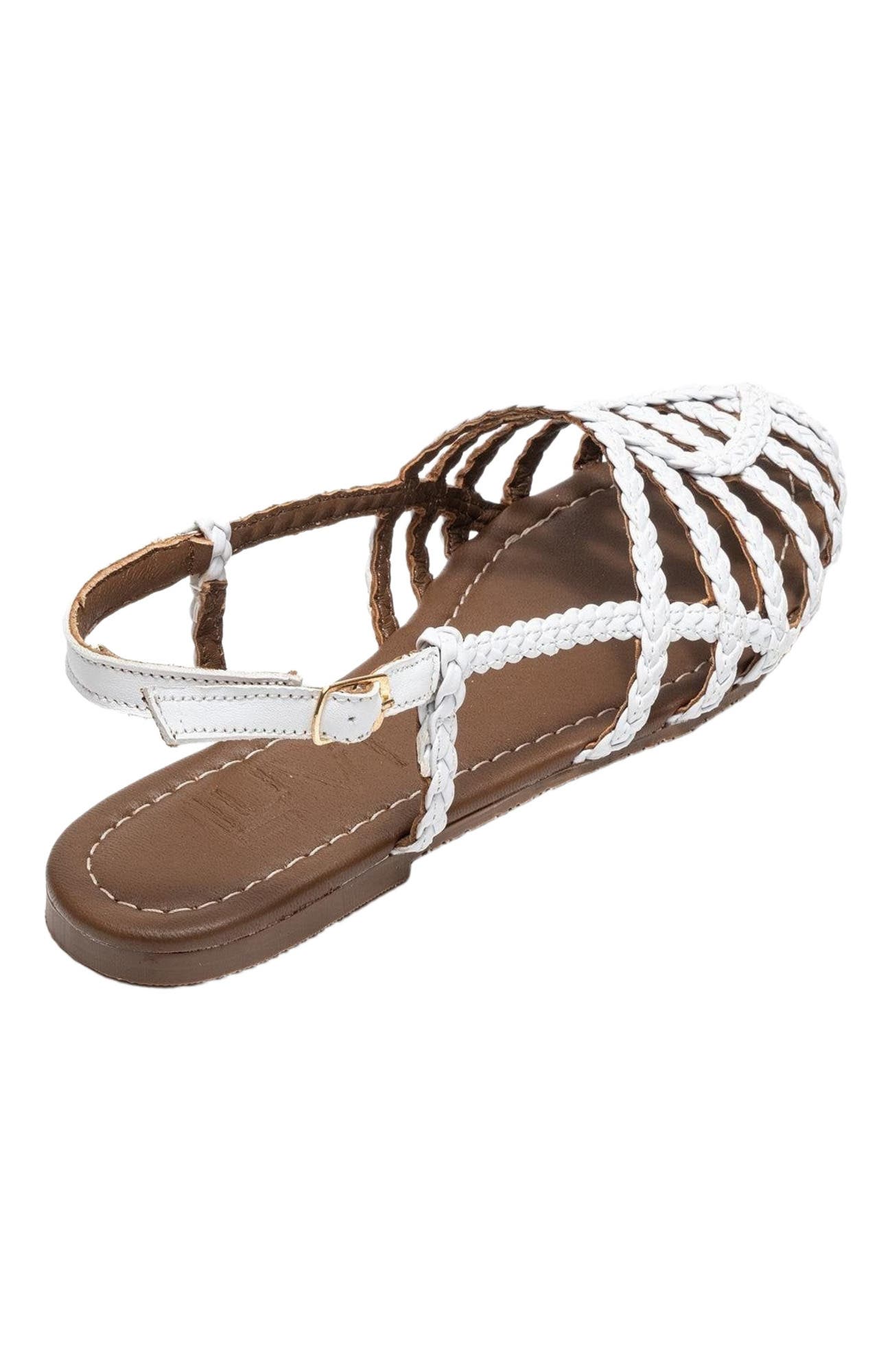 Prologue Shoes Claudia Slingback Sandal, Alternate, color, White Faux Leather