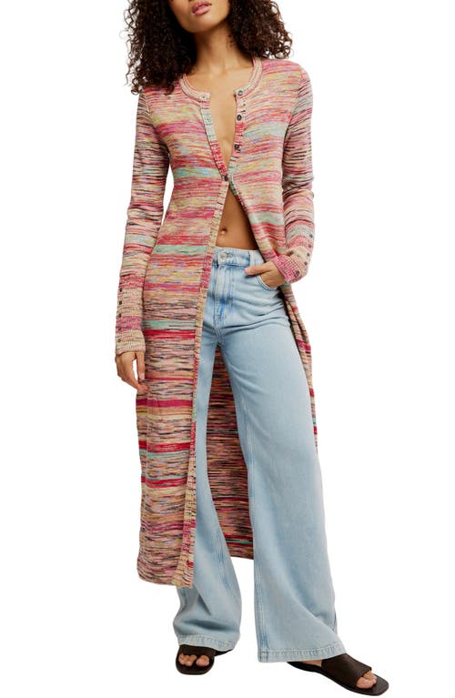 Free People Harmony Space Dye Cardigan In Multi