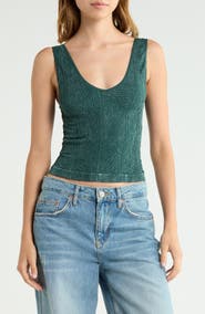 BDG Urban Outfitters Tapestry V-Neck Crop Tank