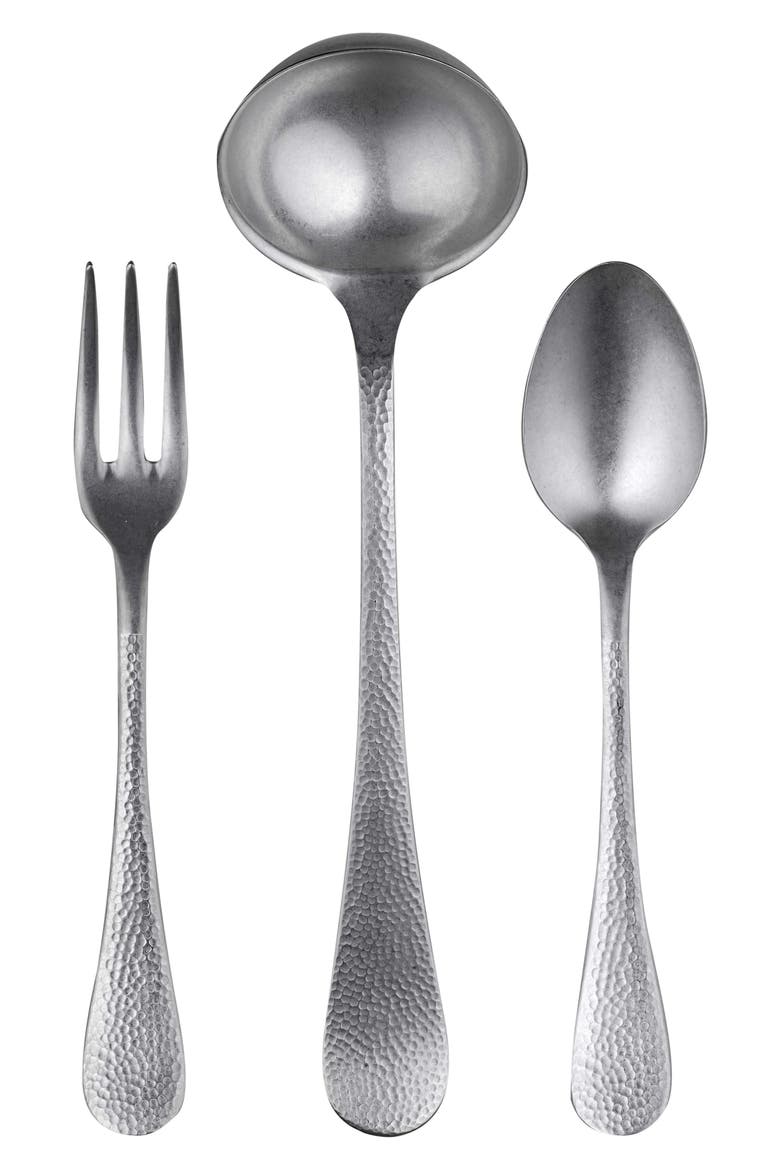 3-Piece Serving Set, Main, color, STAINLESS STEEL SET 3