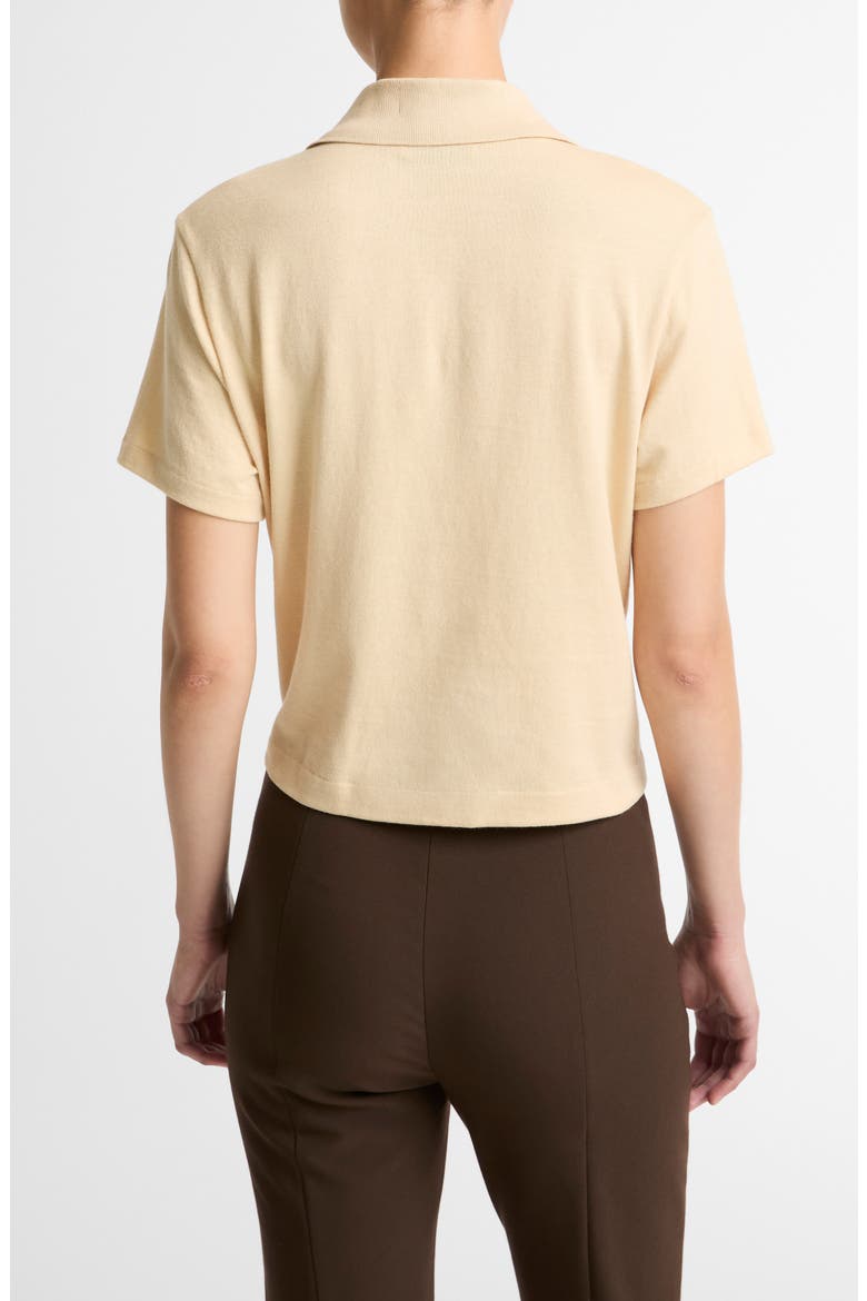 Pocket Crop Cotton Polo, Alternate, color, CHAMOMILE