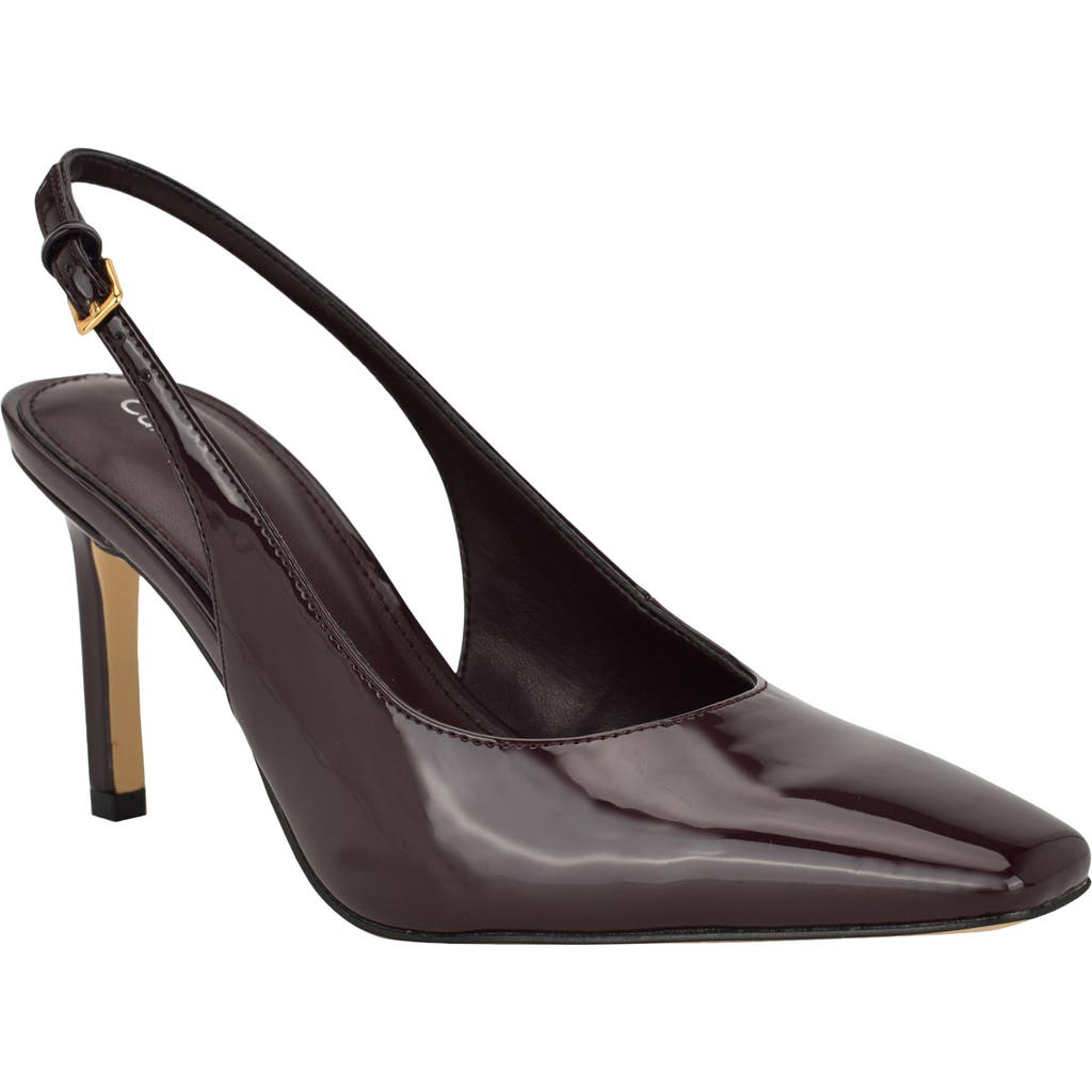 Calvin Klein Harbella Slingback Pump In Burgundy