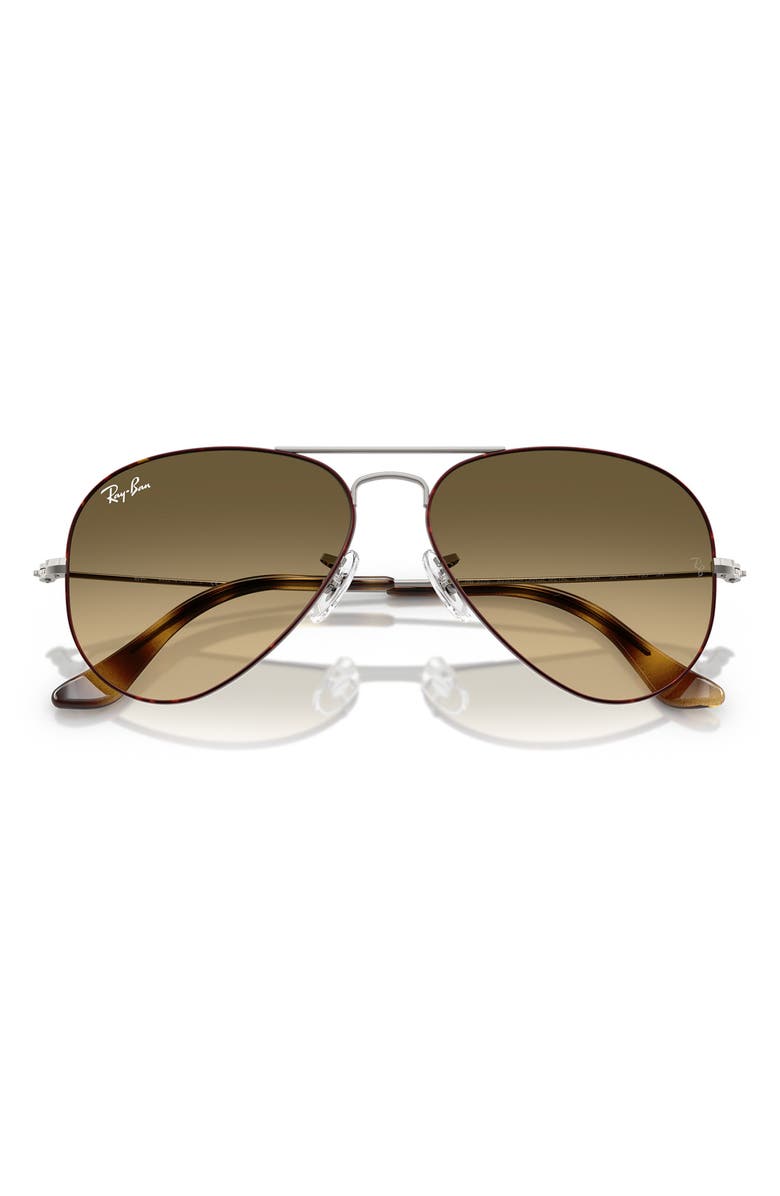 Ray-Ban Original 62mm Aviator Sunglasses, Alternate, color, Black Havana