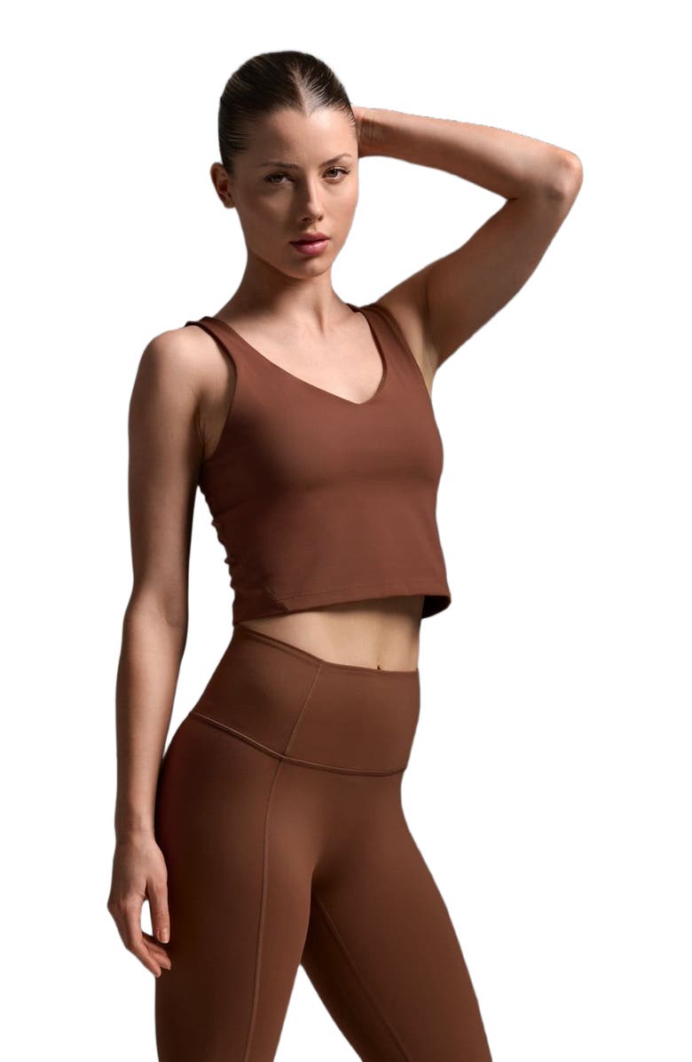 2XU Fluid Longline Bra, Main, color, Sepia/Sepia