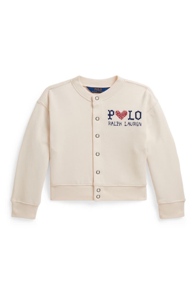 Kids' Magic Fleece Snap Front Sweatshirt, Main, color, ESTATE CREAM