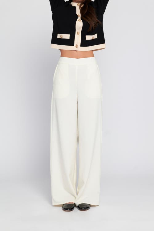 Elle Collection Wide Leg Trouser Wide-leg In White